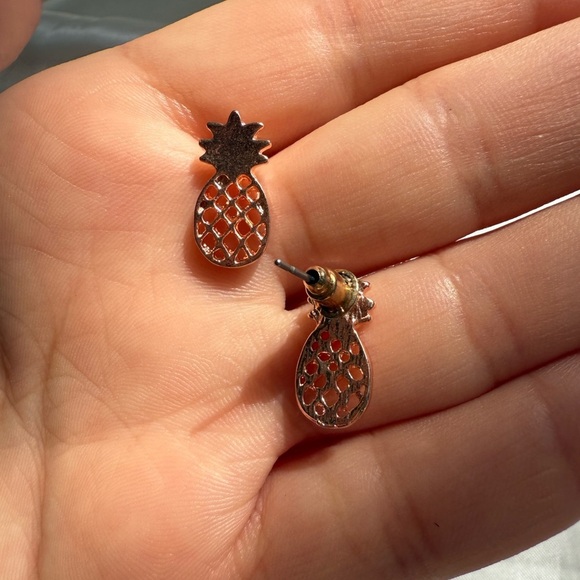 Anthropologie Jewelry - Anthropologe Rose gold Pineapple Stud Earrings